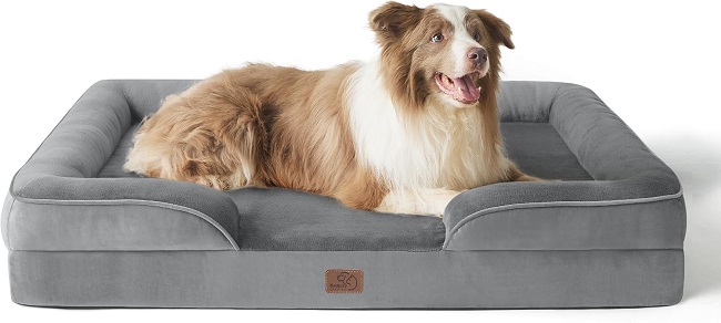 Bedsure Orthopedic Dog Bed – a highly rated bed with waterproof features and cushioned sides.